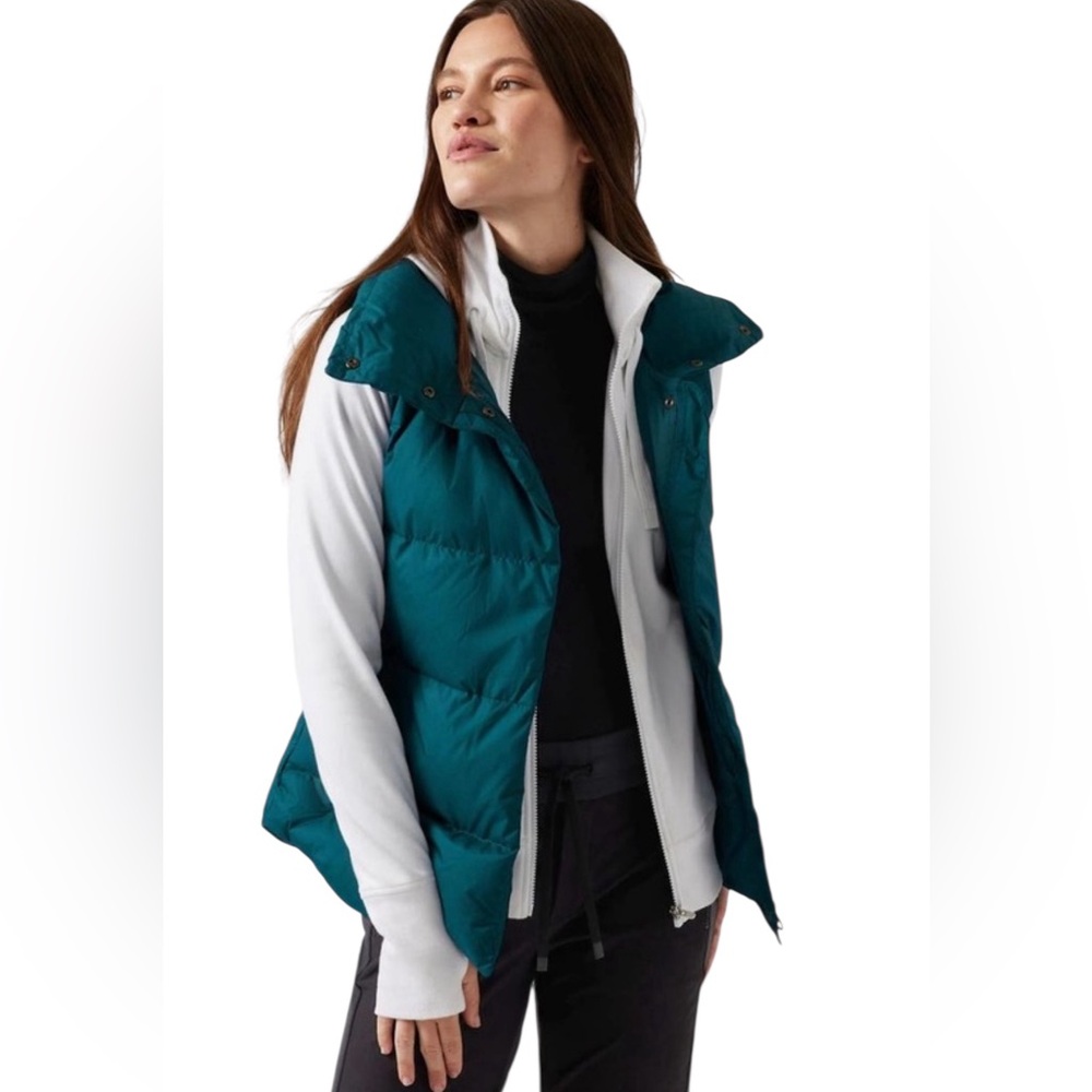 Athleta Downtown Vest. Teal. S. NWT
